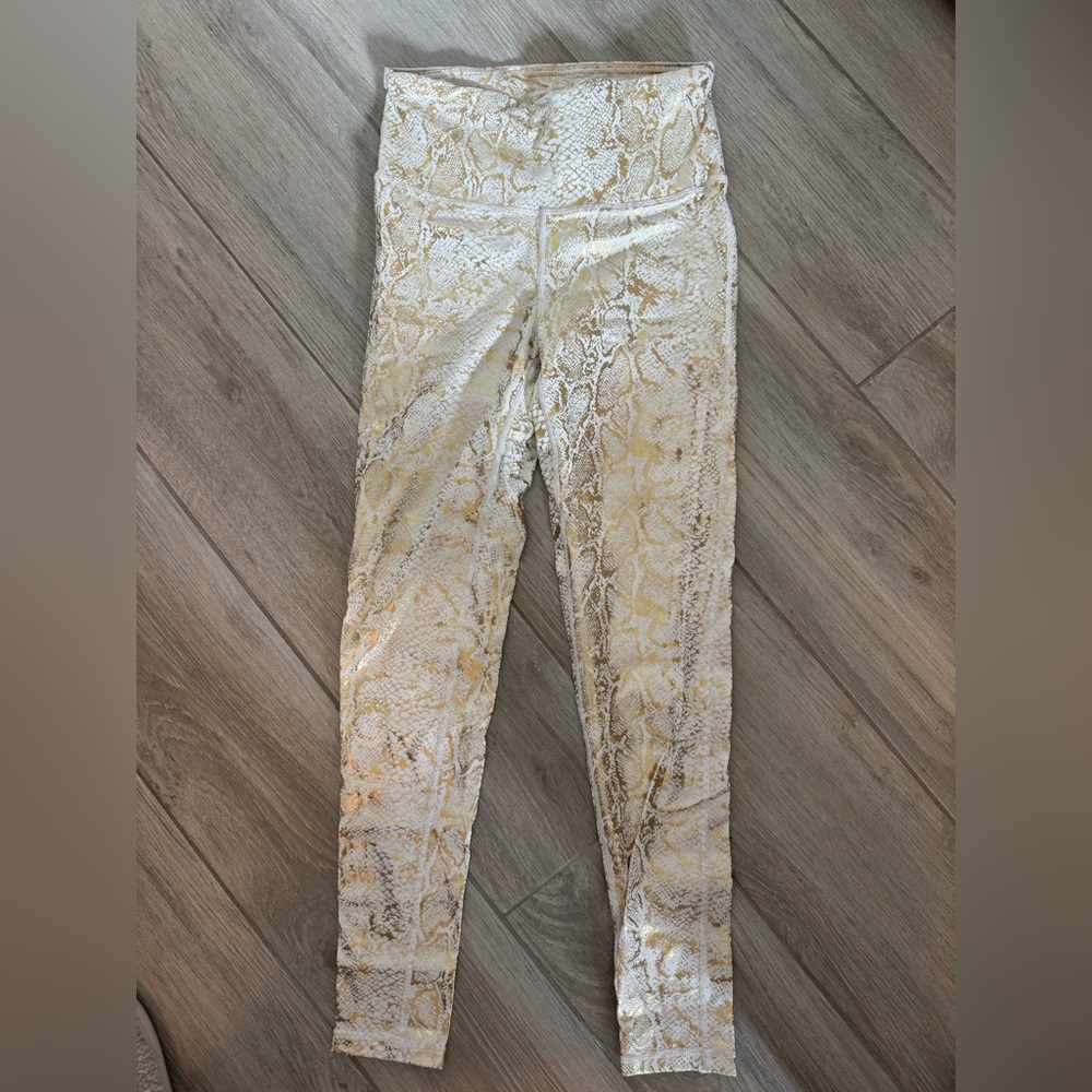 Snake Print gold foil Leggings